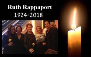 Mrs Ruth Rappaport z"l 