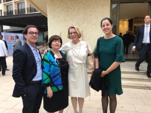 Pictured here, Prof Ruth Halperin-Kadarri, Dr Galit Shaul, together with Mary Lilling and her son Jean-Marc.