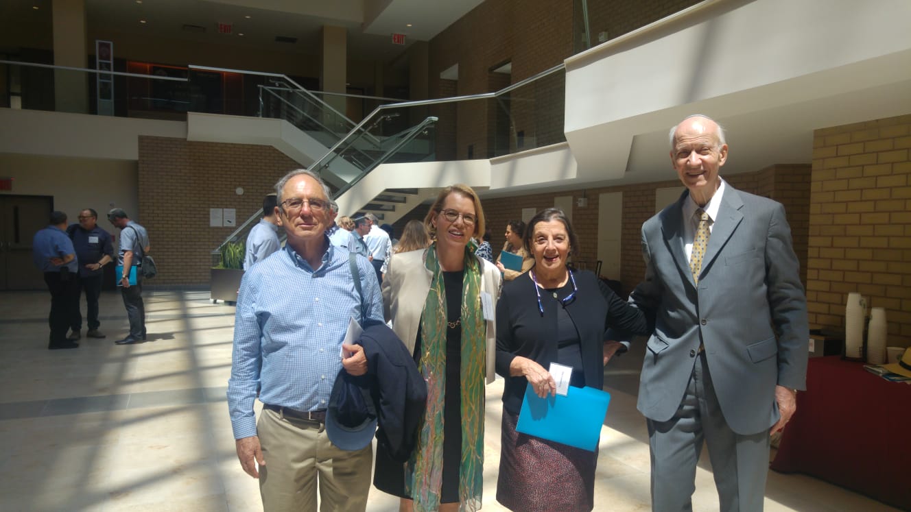 Pictured here (left to right)​:​ Prof David Kretzmer from the Hebrew University of Jerusalem, Prof Ruth Halperin-Kaddari from Bar Ilan University, Mrs Blu and Rabbi Yitz Greenberg at the Agunah Summit